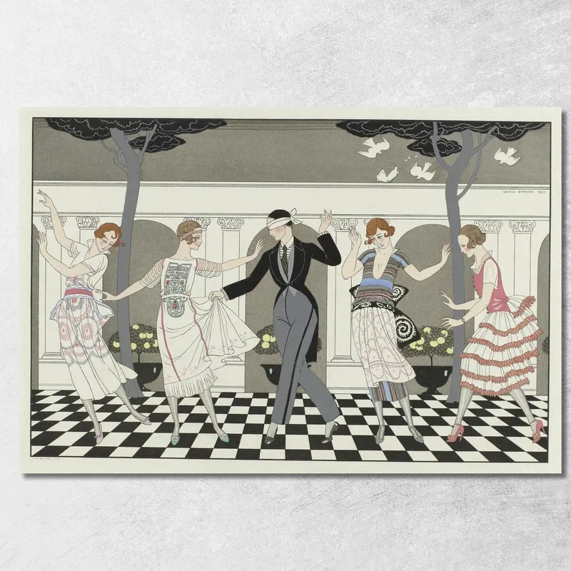 L'Amore È Cieco George Barbier quadro stampa su tela