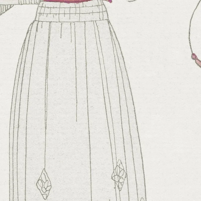 Il Cipresso E La Rosa Abito Estivo Di Doeuillet Dalla Gazette Du Bon Ton N. 7 Pl. 70 George Barbier