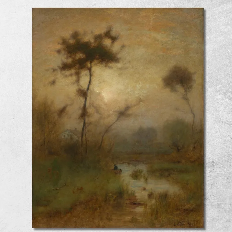 Una Mañana Plateada George Inness cuadro en lienzo