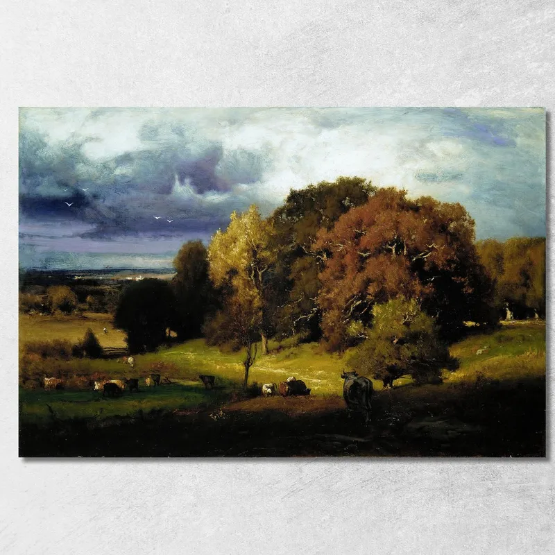Robles Otoñales George Inness cuadro en lienzo