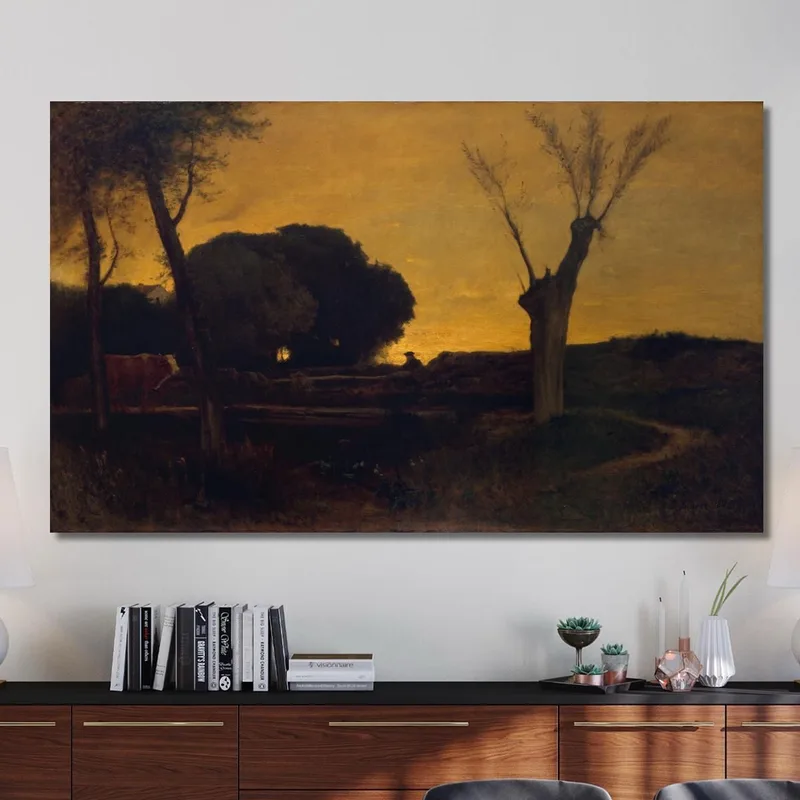 Evening At Medfield Massachusetts George Inness