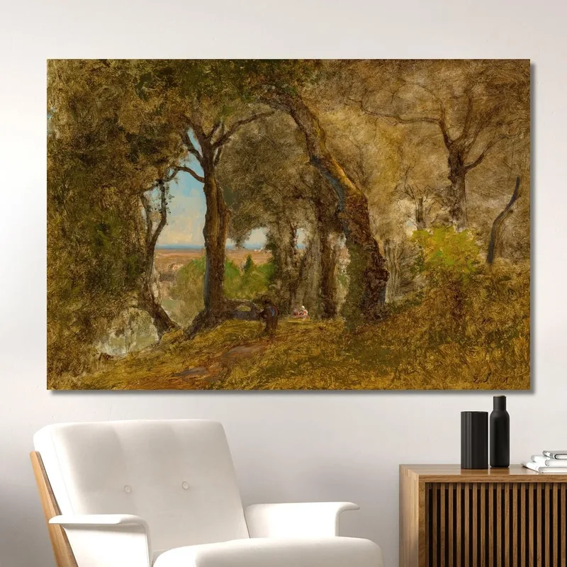 Oliviers À Albano Italie George Inness