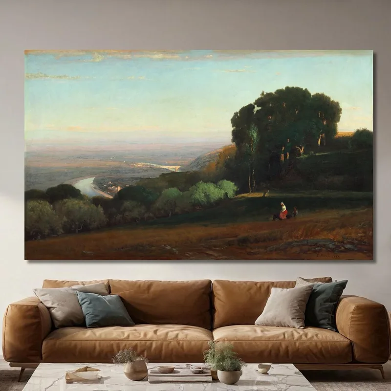 Vue Du Tibre Près De Pérouse George Inness