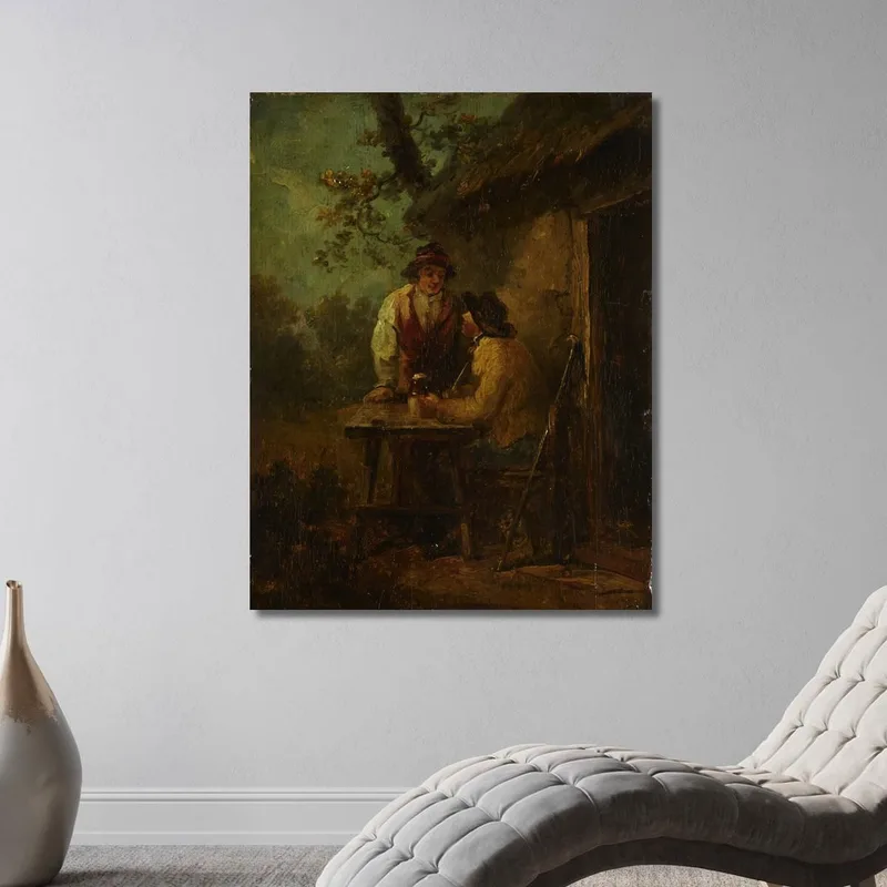 Contadini Davanti A Una Capanna George Morland