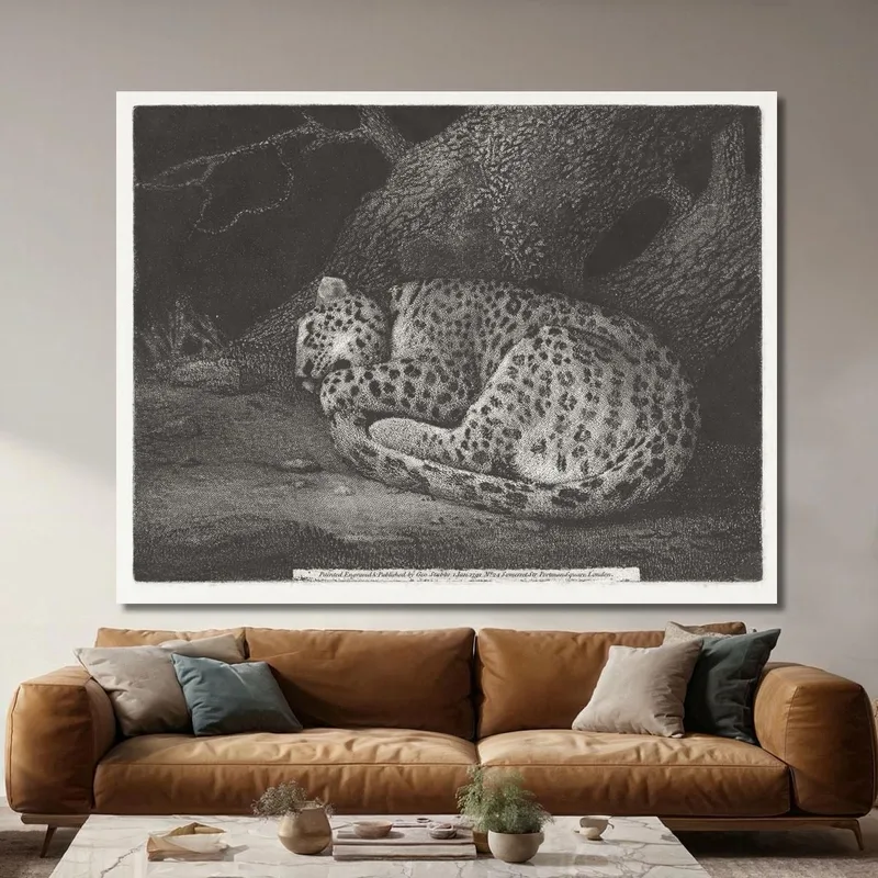 A Sleeping Leopard 1791 George Stubbs