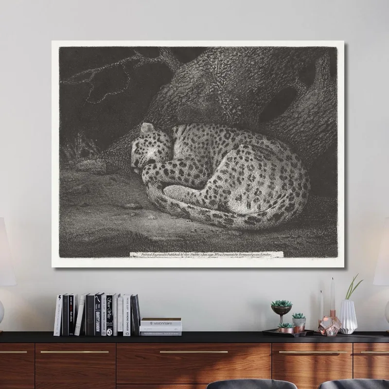 A Sleeping Leopard 1791 George Stubbs