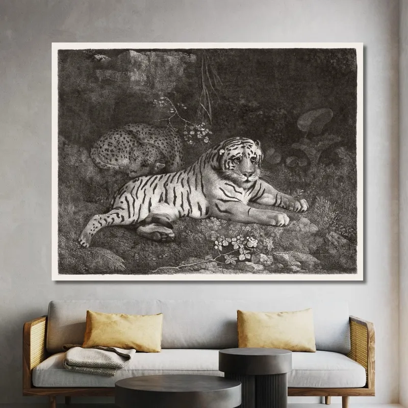 A Tiger And A Sleeping Leopard 1788 George Stubbs