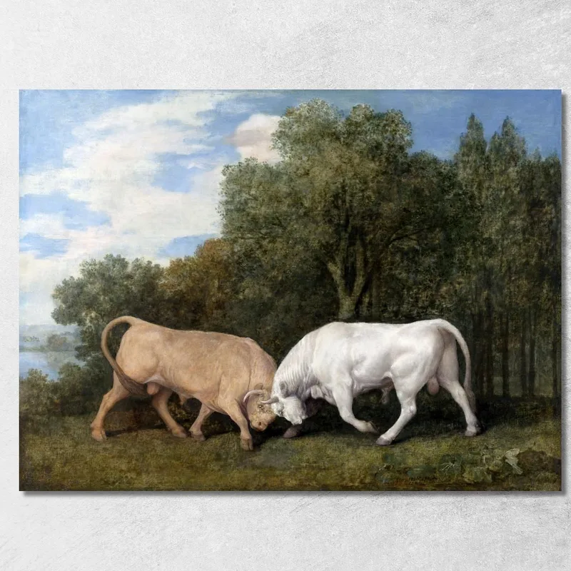 Tori Che Combattono 1786 George Stubbs quadro stampa su tela