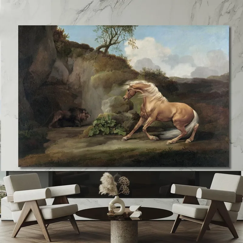 Horse Frightened By A Lion 1762-1768 George Stubbs