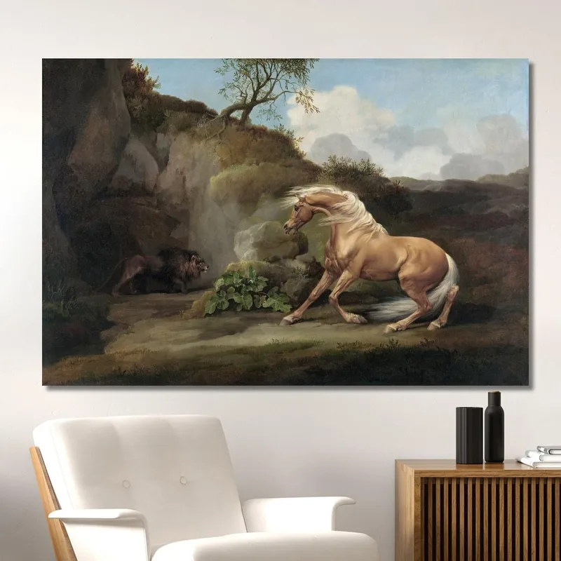 Horse Frightened By A Lion 1762-1768 George Stubbs