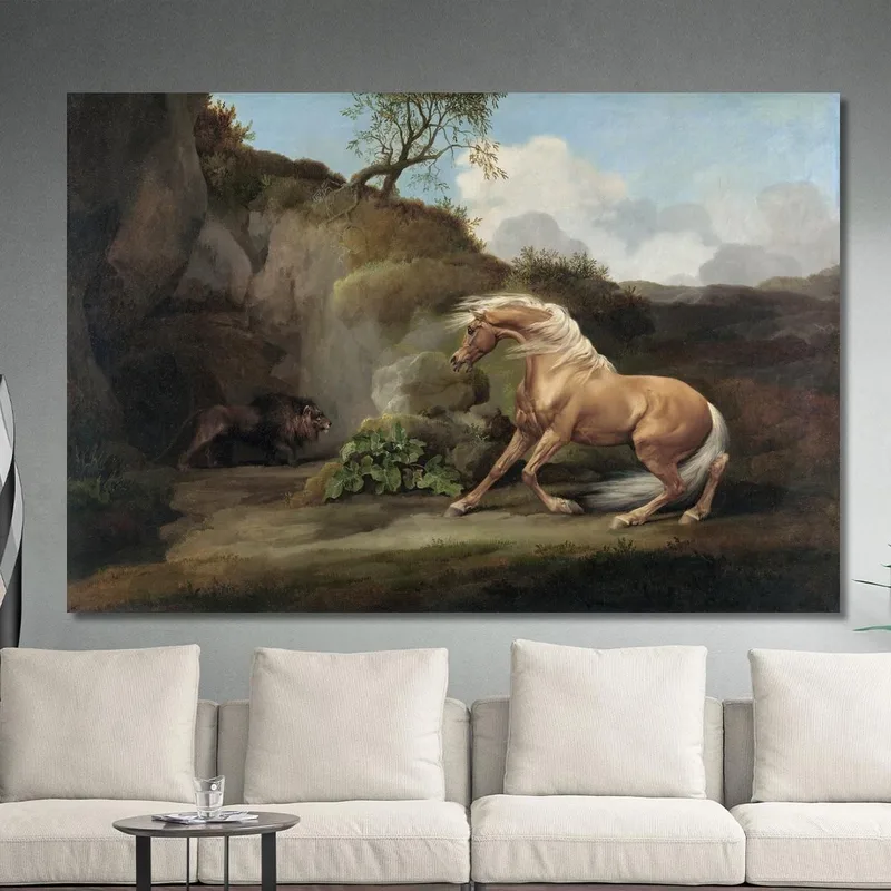 Horse Frightened By A Lion 1762-1768 George Stubbs