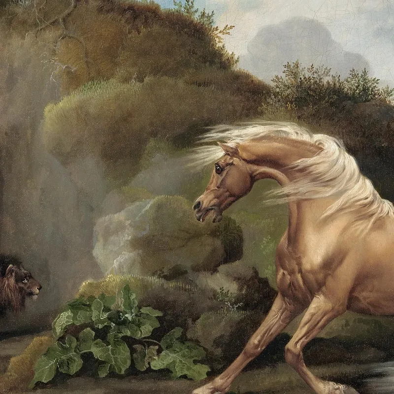 Horse Frightened By A Lion 1762-1768 George Stubbs