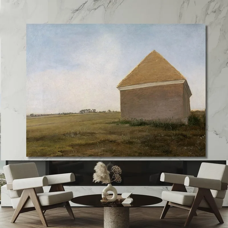 Newmarket Heath Mit Dem Stallungshaus Des Königs Am Ziel Des Beacon Course 1765 George Stubbs
