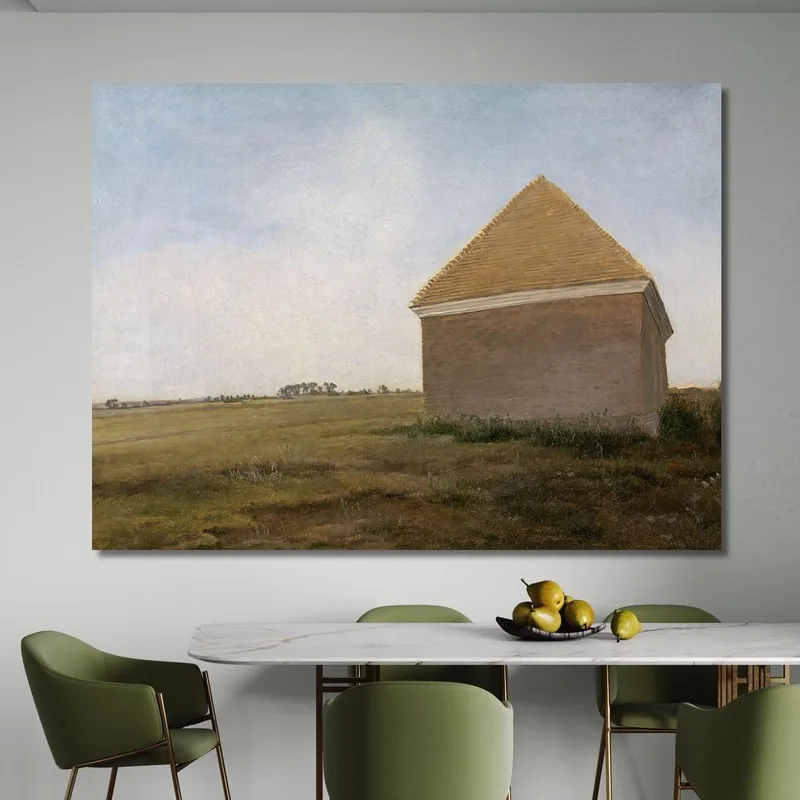 Newmarket Heath Mit Dem Stallungshaus Des Königs Am Ziel Des Beacon Course 1765 George Stubbs