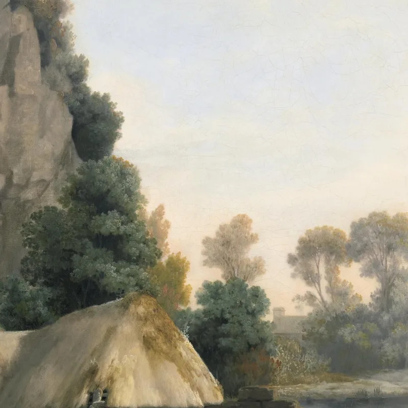 Due Gentiluomini Che Vanno A Sparare Con Una Vista Di Creswell Crags Scattata Sul Posto George Stubbs