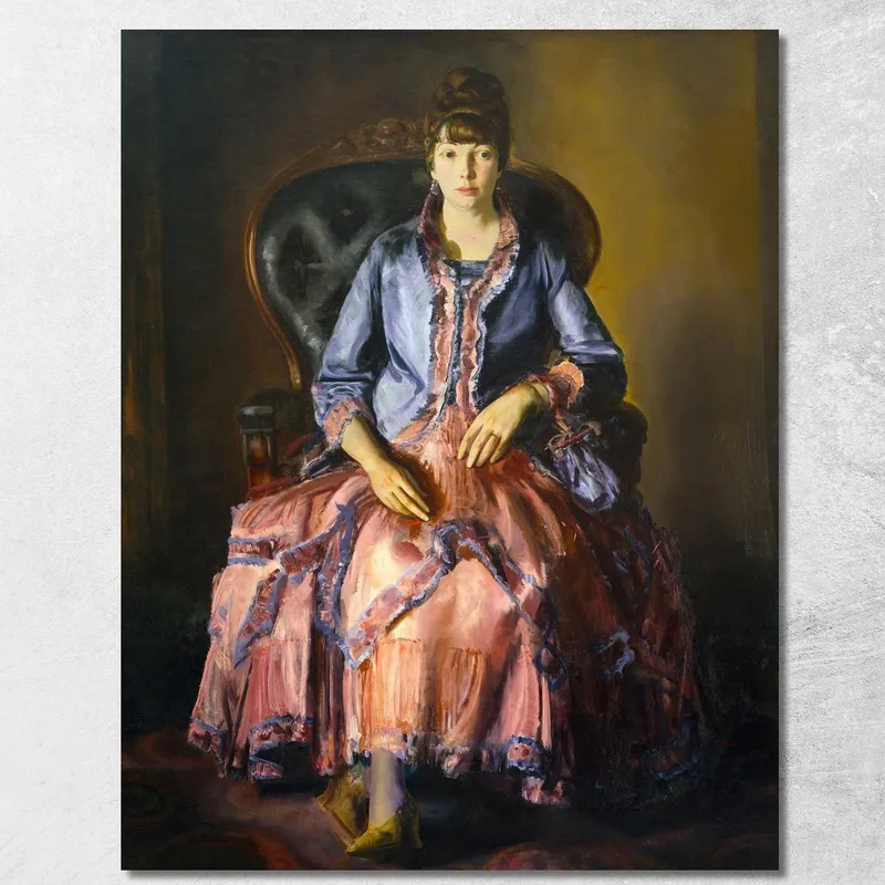 Emma In Einem Lila Kleid George Wesley Bellows drucken auf leinwand
