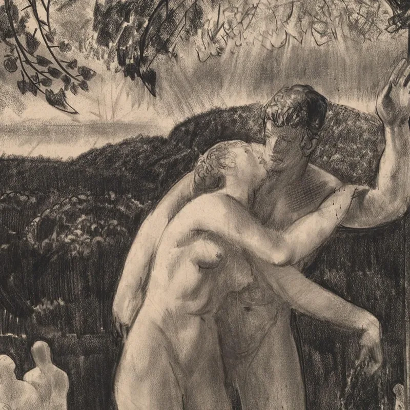 Les Amoureux Chuchotent Encore Dans Le Crépuscule George Wesley Bellows