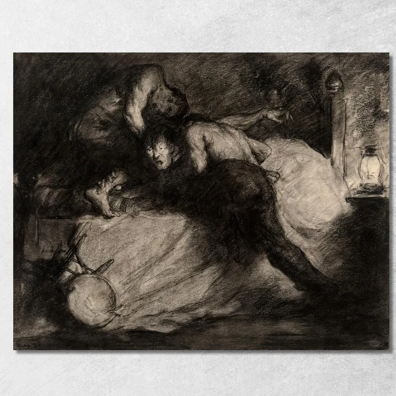 Der Kampf George Wesley Bellows drucken auf leinwand