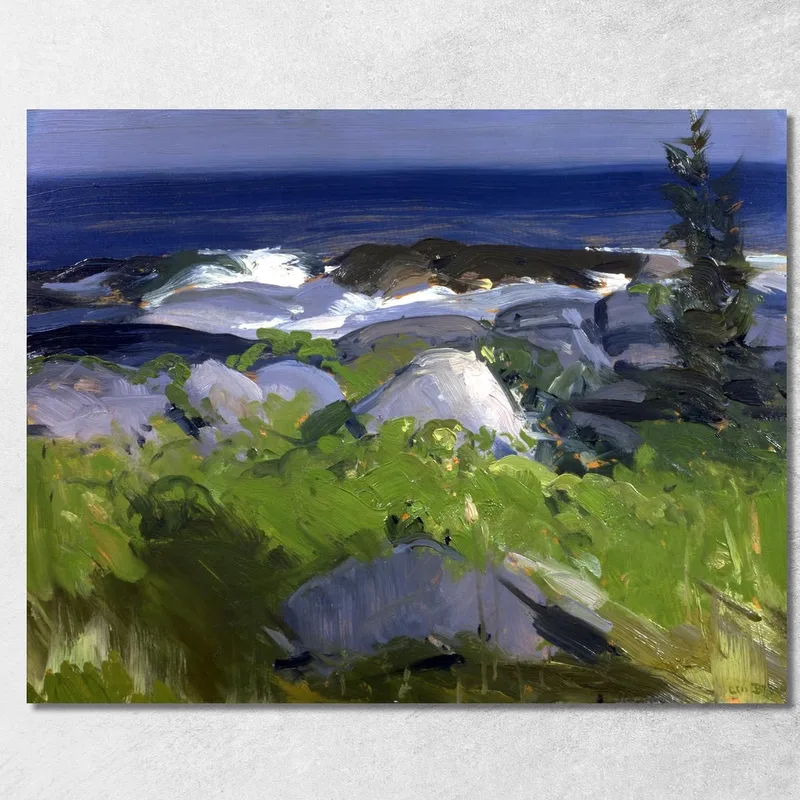 Weinbewachsene Küste Der Monhegan Island George Wesley Bellows drucken auf leinwand