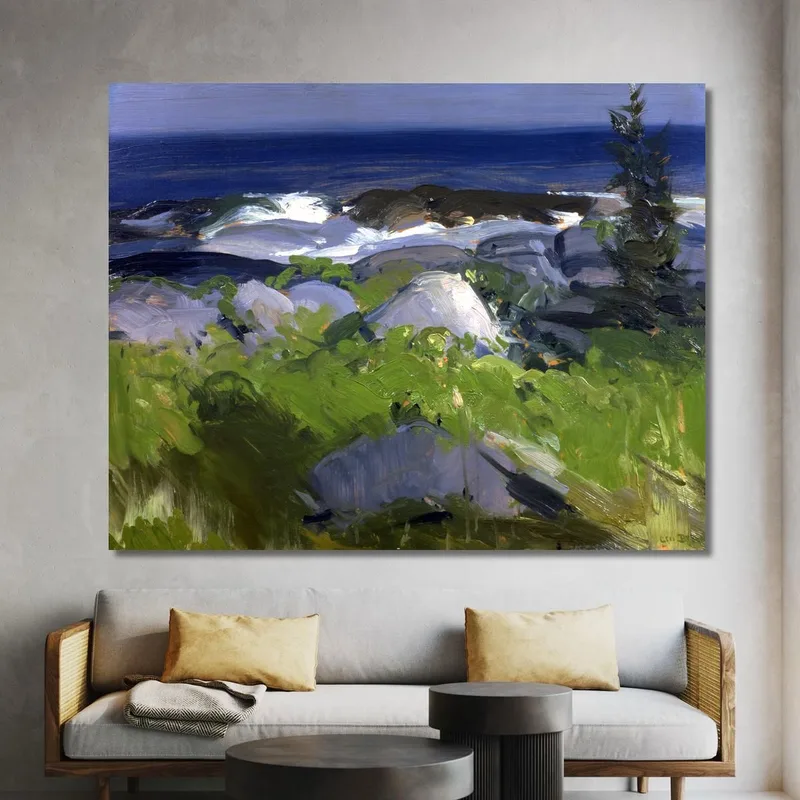 Costa Ricoperta Di Viti Monhegan Island George Wesley Bellows