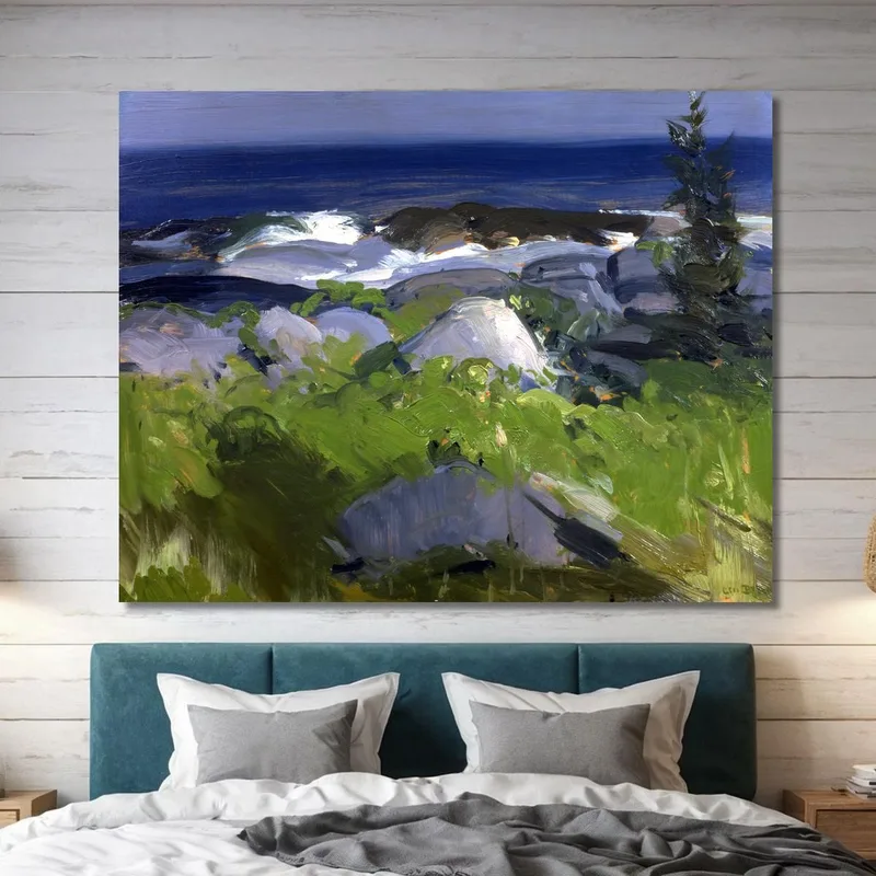 Costa Ricoperta Di Viti Monhegan Island George Wesley Bellows