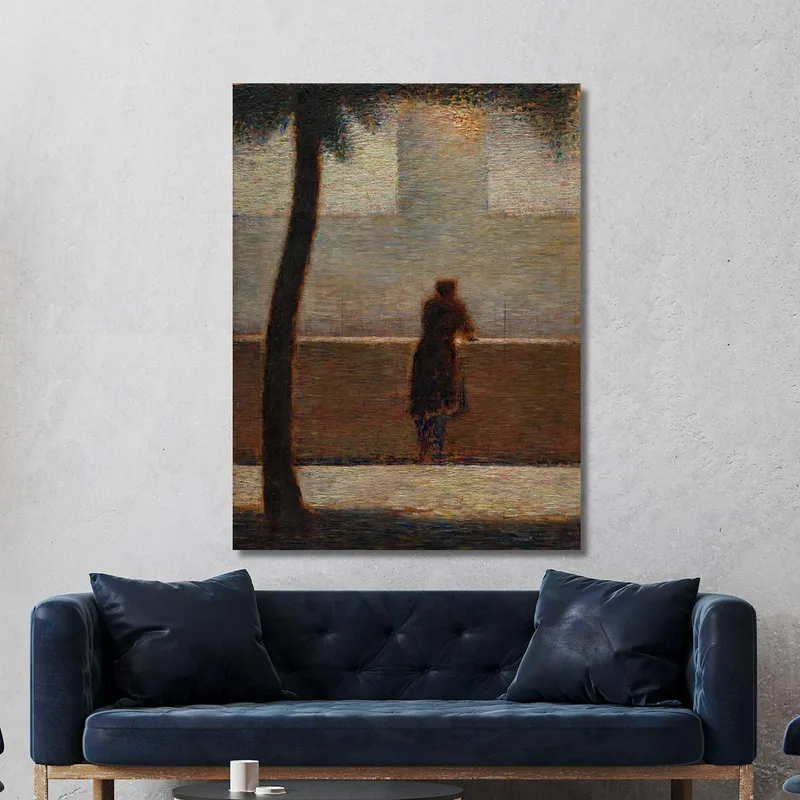 Un Uomo Appoggiato A Un Parapetto Georges Seurat