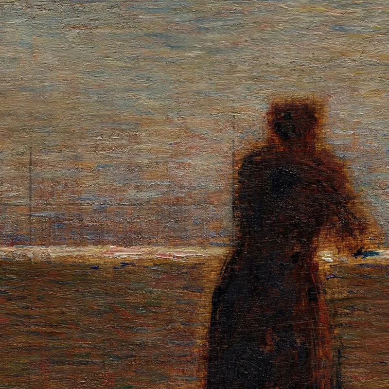 Un Uomo Appoggiato A Un Parapetto Georges Seurat