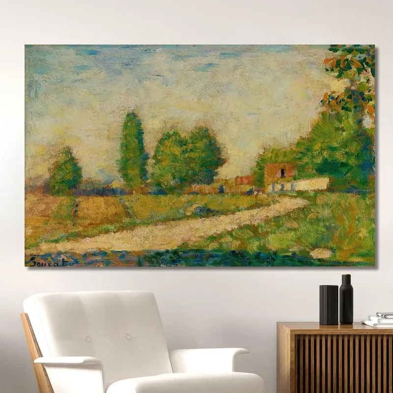 En El Borde Del Pueblo Georges Seurat