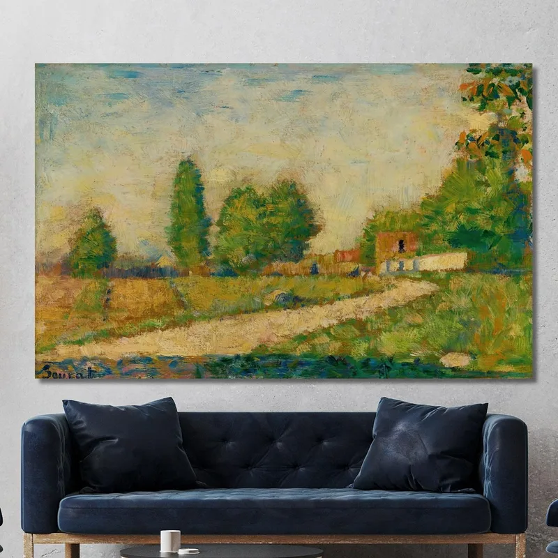 En El Borde Del Pueblo Georges Seurat