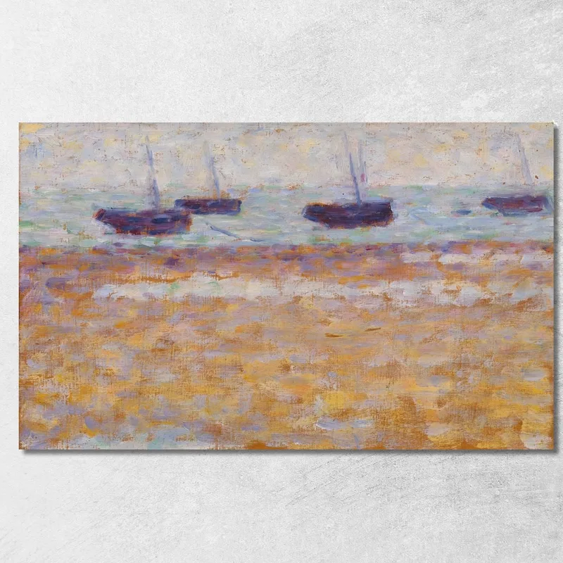 Quattro Barche A Grandcamp Georges Seurat quadro stampa su tela