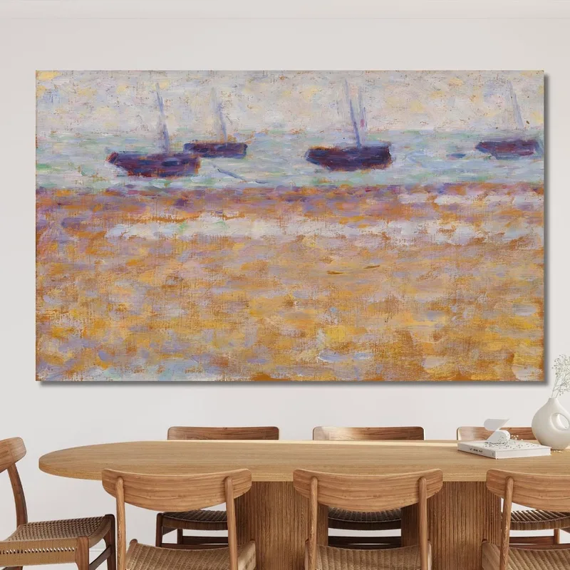 Quatre Bateaux À Grandcamp Georges Seurat