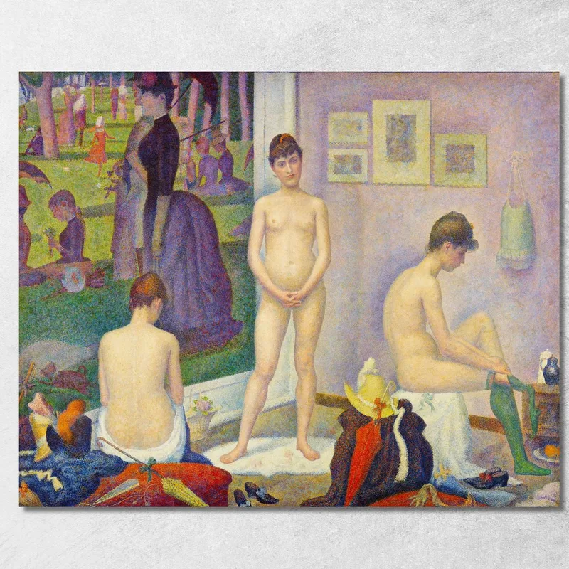 Pose Di Modelli Georges Seurat quadro stampa su tela