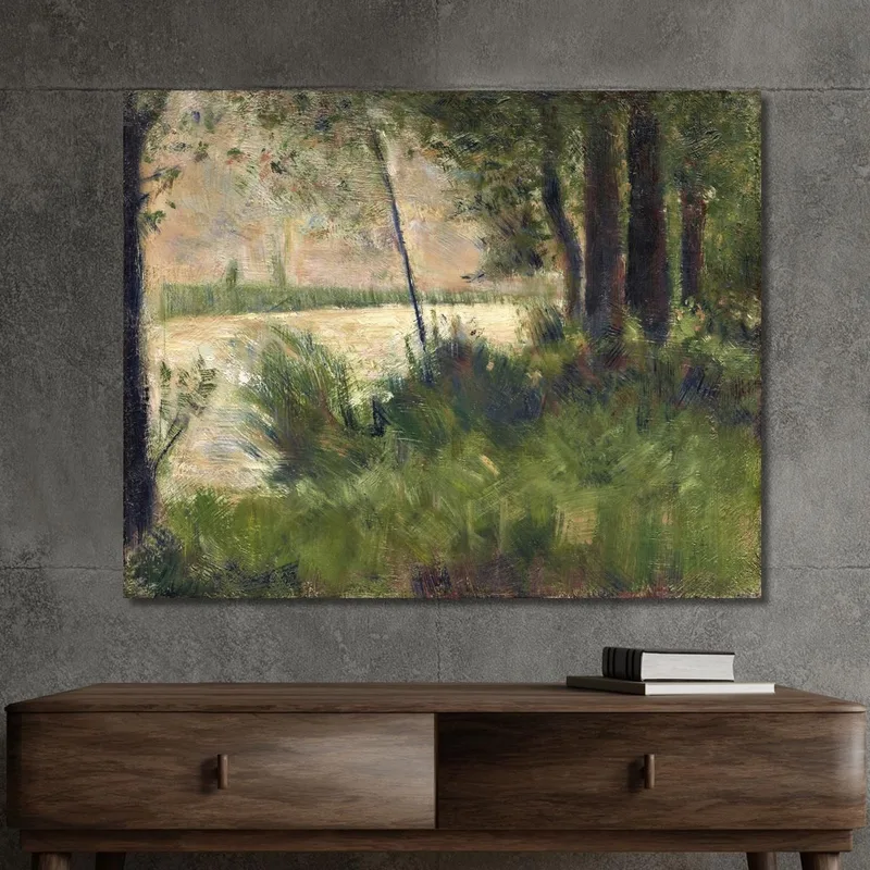 Orilla Cubierta De Hierba Georges Seurat