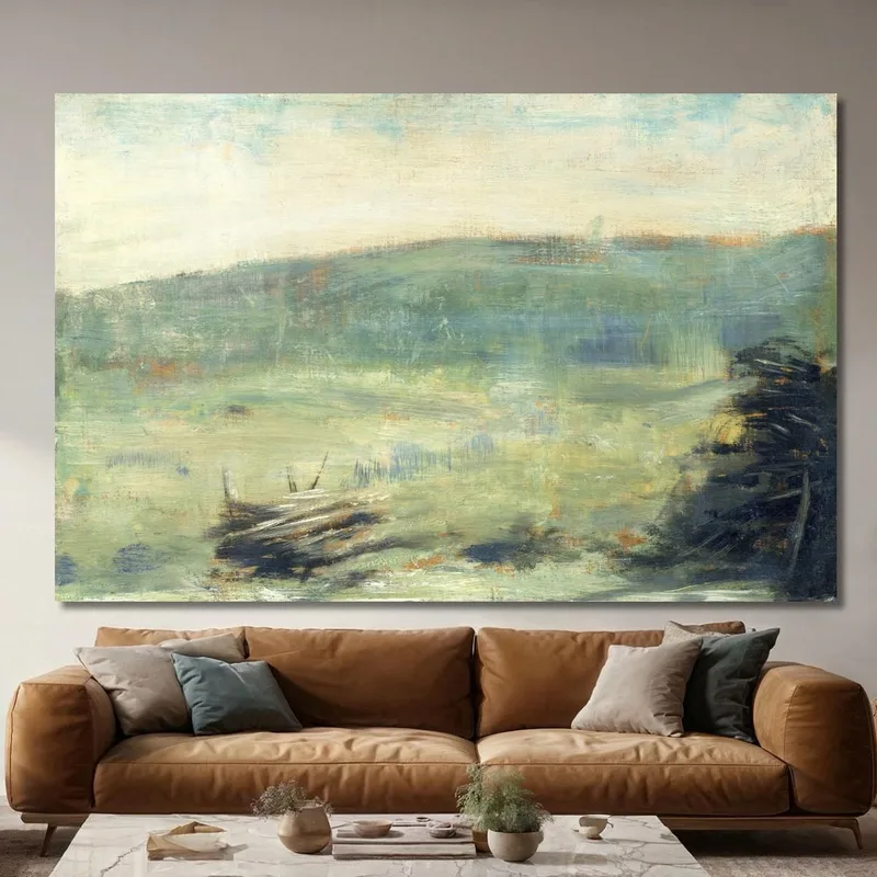 Paysage À Saint-Ouen Georges Seurat