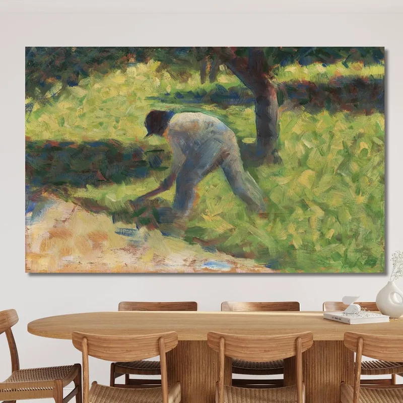Paysan Avec Une Houe Georges Seurat