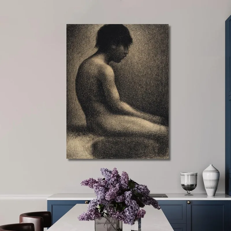 Studio Di Nudo Seduto Per Une Baignade Georges Seurat