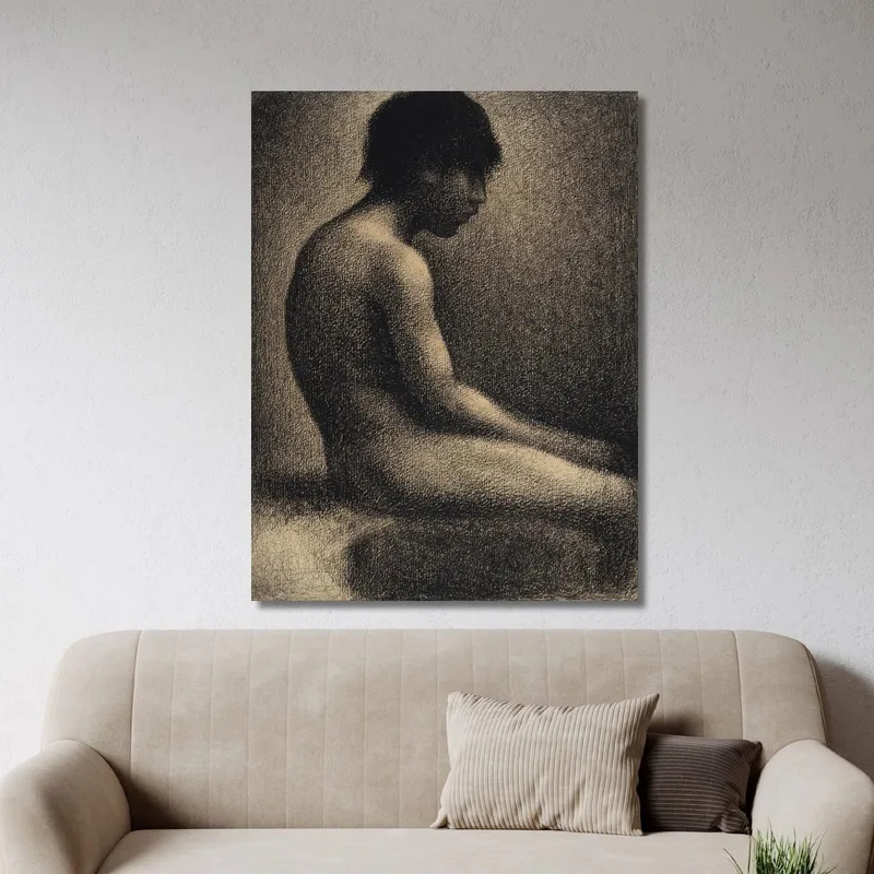 Studio Di Nudo Seduto Per Une Baignade Georges Seurat