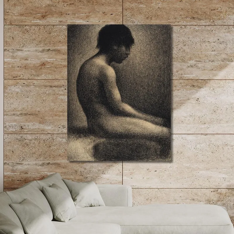 Studio Di Nudo Seduto Per Une Baignade Georges Seurat