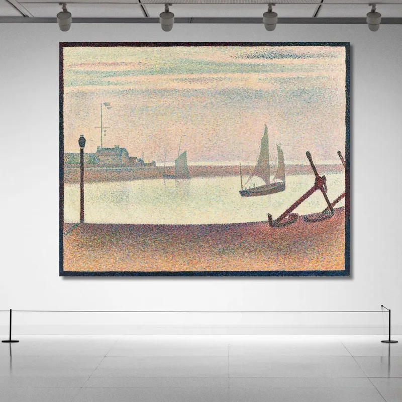 Der Kanal Am Gravelines-Abend Georges Seurat