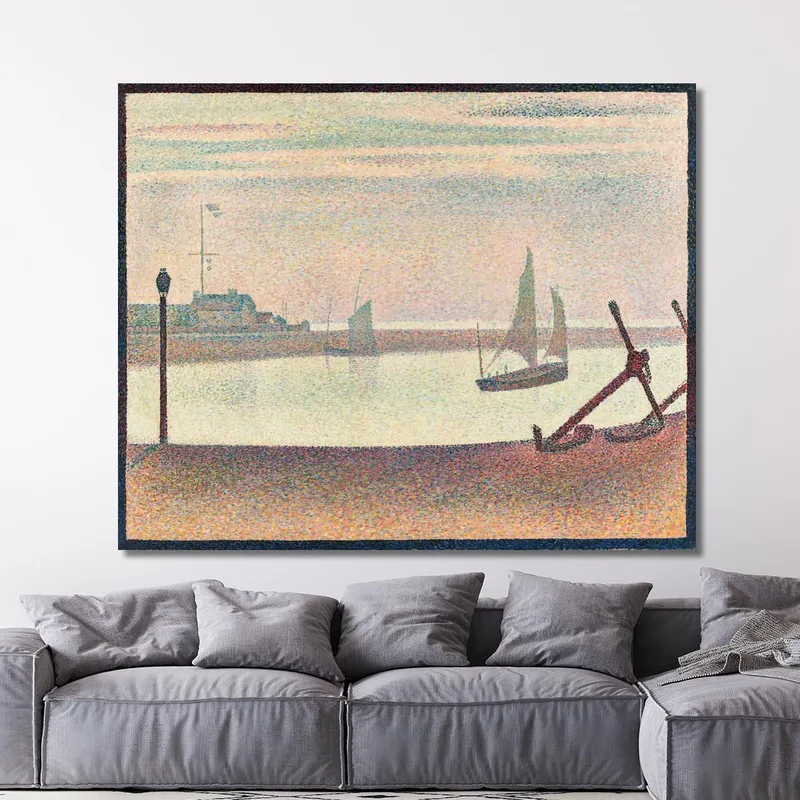 Der Kanal Am Gravelines-Abend Georges Seurat