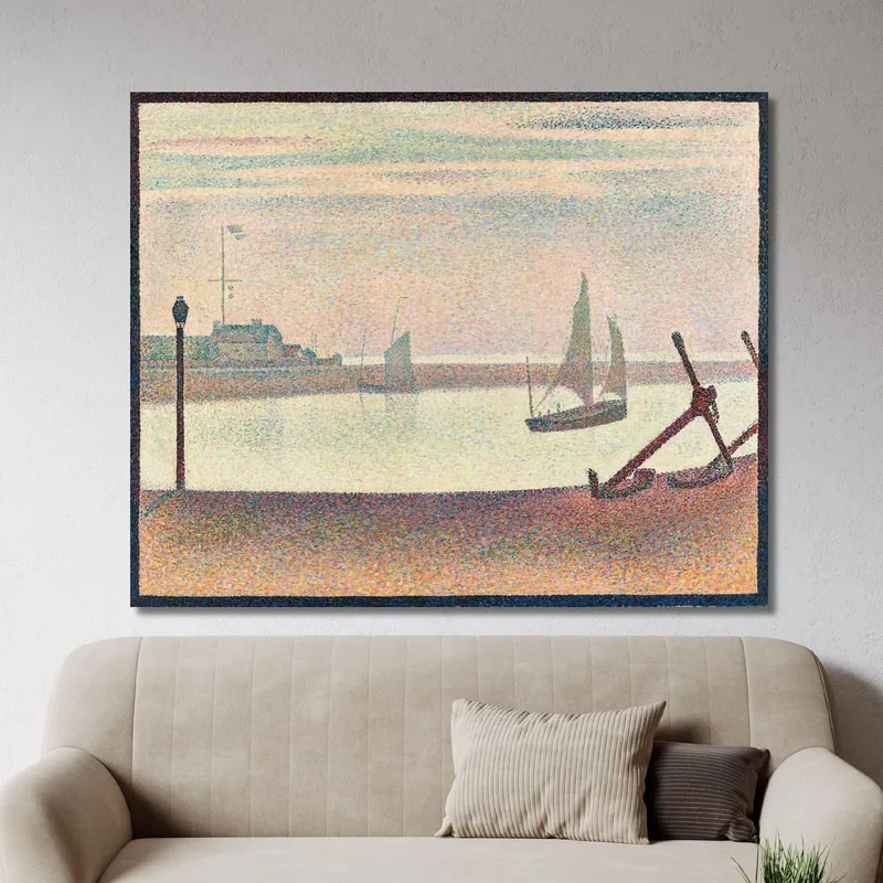 Der Kanal Am Gravelines-Abend Georges Seurat