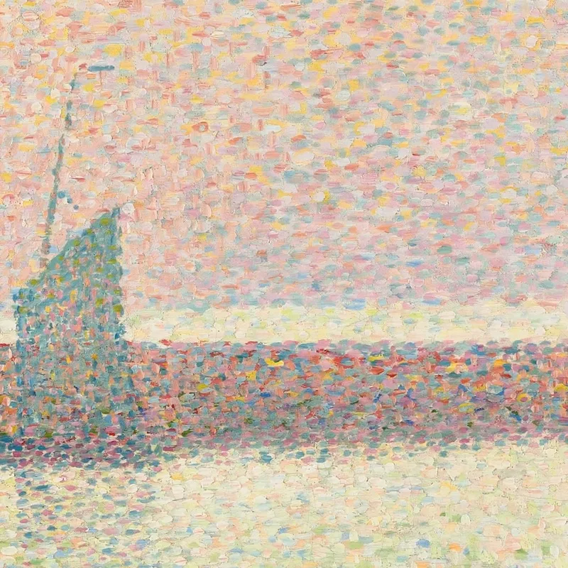 Der Kanal Am Gravelines-Abend Georges Seurat