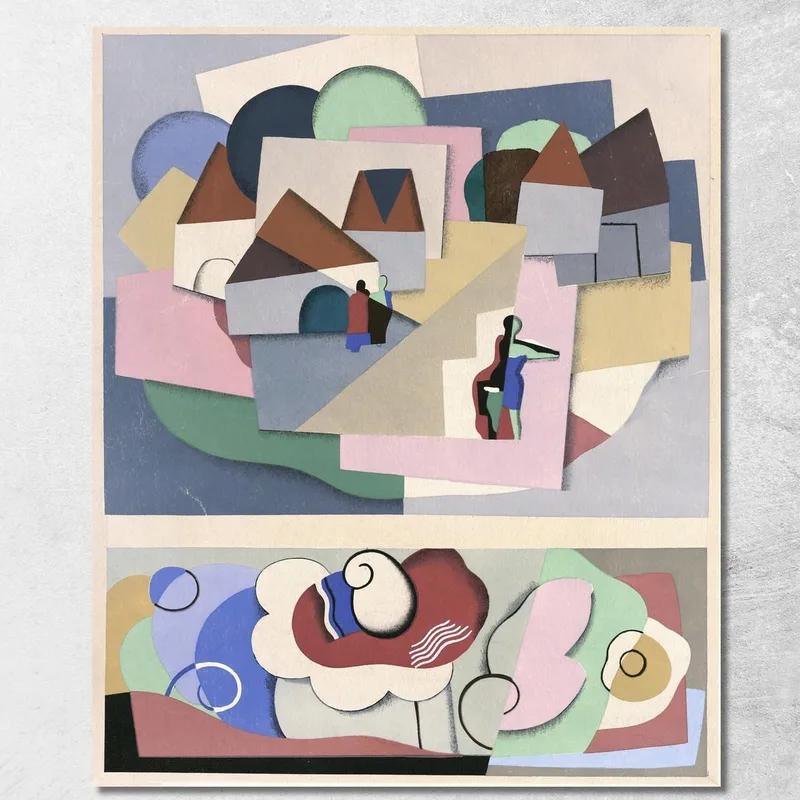 Collezione Decori E Colori Pl.11 Georges Valmier quadro stampa su tela