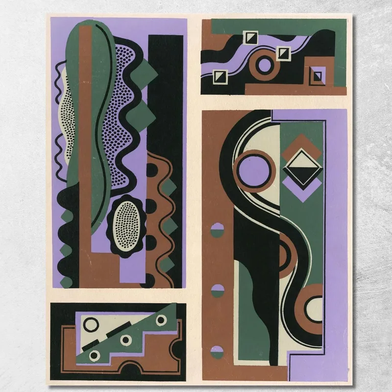 Collezione Decori E Colori Pl.18 Georges Valmier quadro stampa su tela
