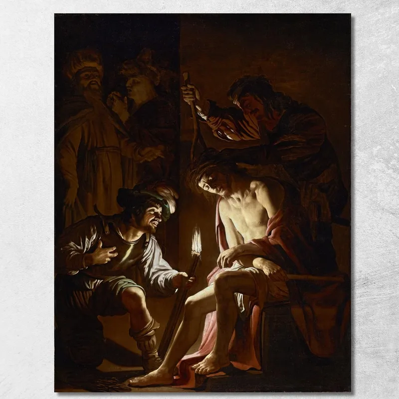 Die Dornenkrönung Christi Gerard van Honthorst drucken auf leinwand