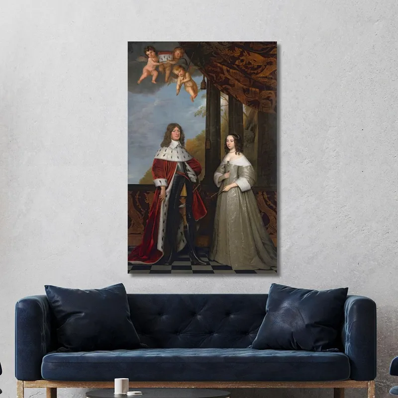 Porträt Von Friedrich Wilhelm Kurfürst Von Brandenburg Und Seiner Gemahlin Louise Henriette Gräfin Von Oranien-Nassau Gerard van