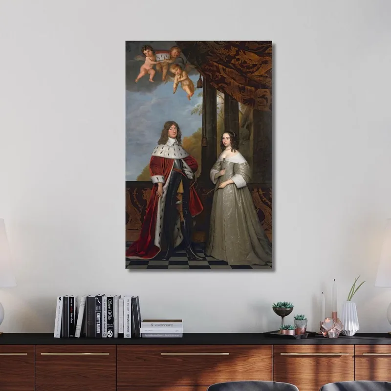 Porträt Von Friedrich Wilhelm Kurfürst Von Brandenburg Und Seiner Gemahlin Louise Henriette Gräfin Von Oranien-Nassau Gerard van