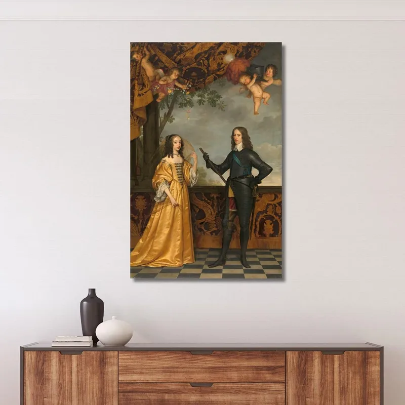 Porträt Von Willem Ii. Prinz Von Oranien Und Seiner Frau Maria Stuart Gerard van Honthorst