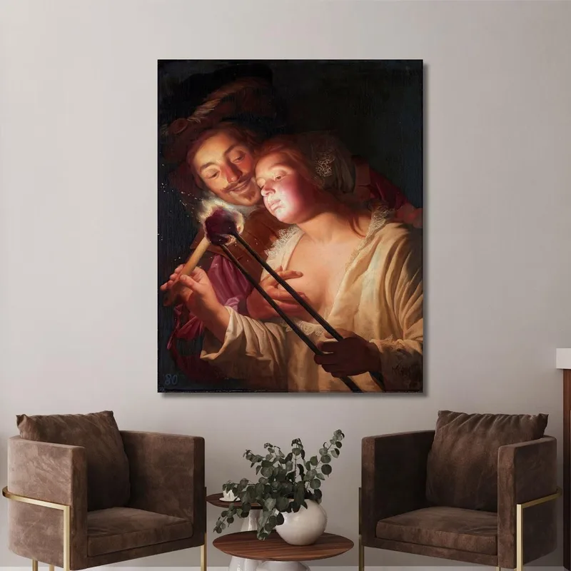 Der Soldat Und Das Mädchen Gerard van Honthorst