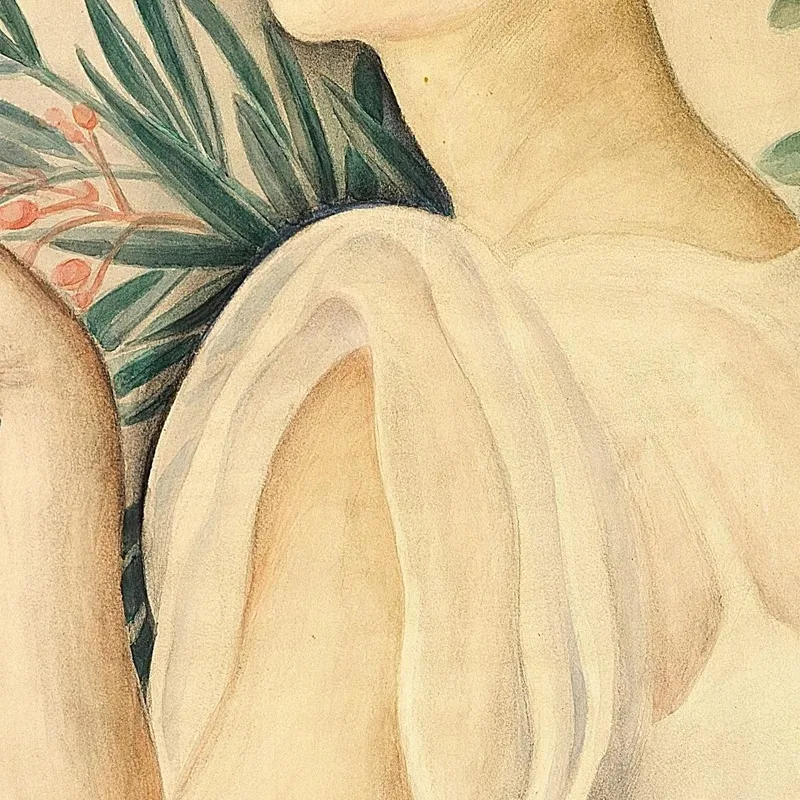 Frau Im Weißen Kleid Sitzt Am Fensterbrett Gerda Wegener